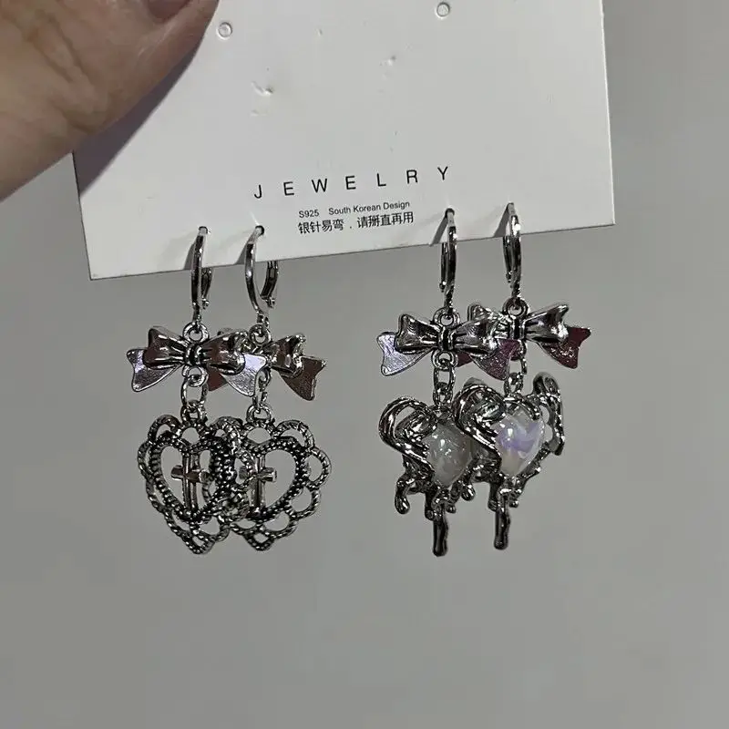 2024 nova faion prata cor coração arco pingente anel de noivado conjunto moletom feminino veludo irt primavera temporada