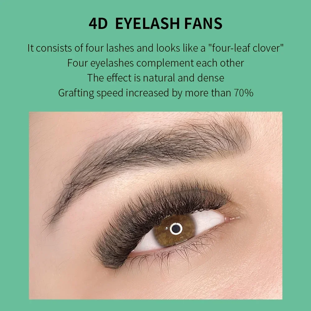 GLAMLASH 4D5D W-förmige Wimpernverlängerung, vorgefertigte Volumenfächer, W-Style-Wimpern, künstlicher Nerz, weich, leicht fächernd, natürliche Wimpern