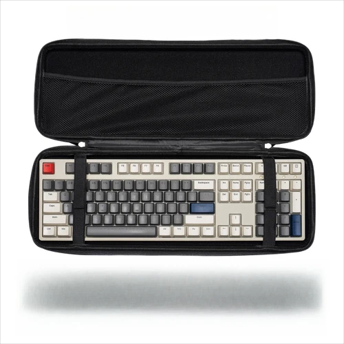 Imagen 2 del producto Estuche rígido para almacenamiento de teclado, funda protectora impermeable a prueba de polvo y a prueba de golpes para teclados mecánicos de 60/68/87/98/108 teclas