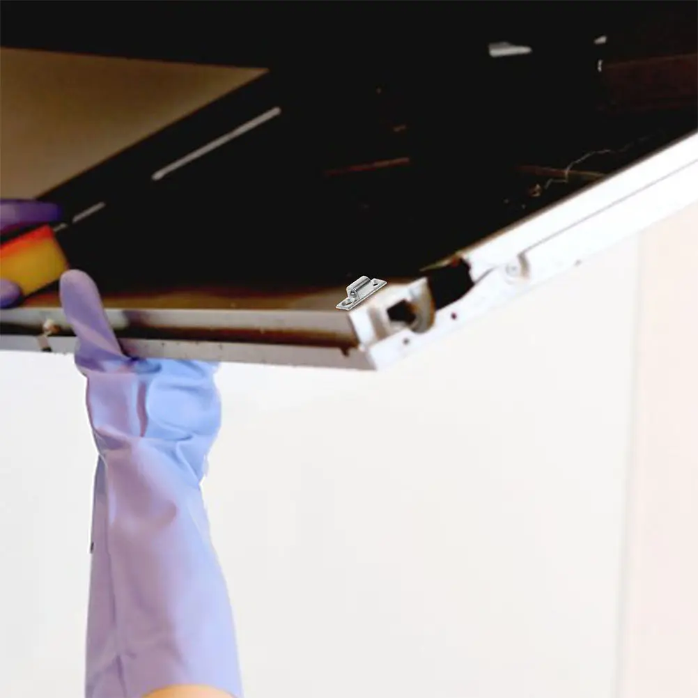 1 Set Range Hood Glass Panel Holder Universal Metal Latch Secure Fastening Kitchen Appliance Hardware Replacement