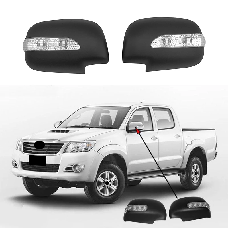 Car Side Mirror Cover Rear View Mirror Cover With Indicator For Toyota Hilux Vigo SR5 Double Cabin Fortuner RX330