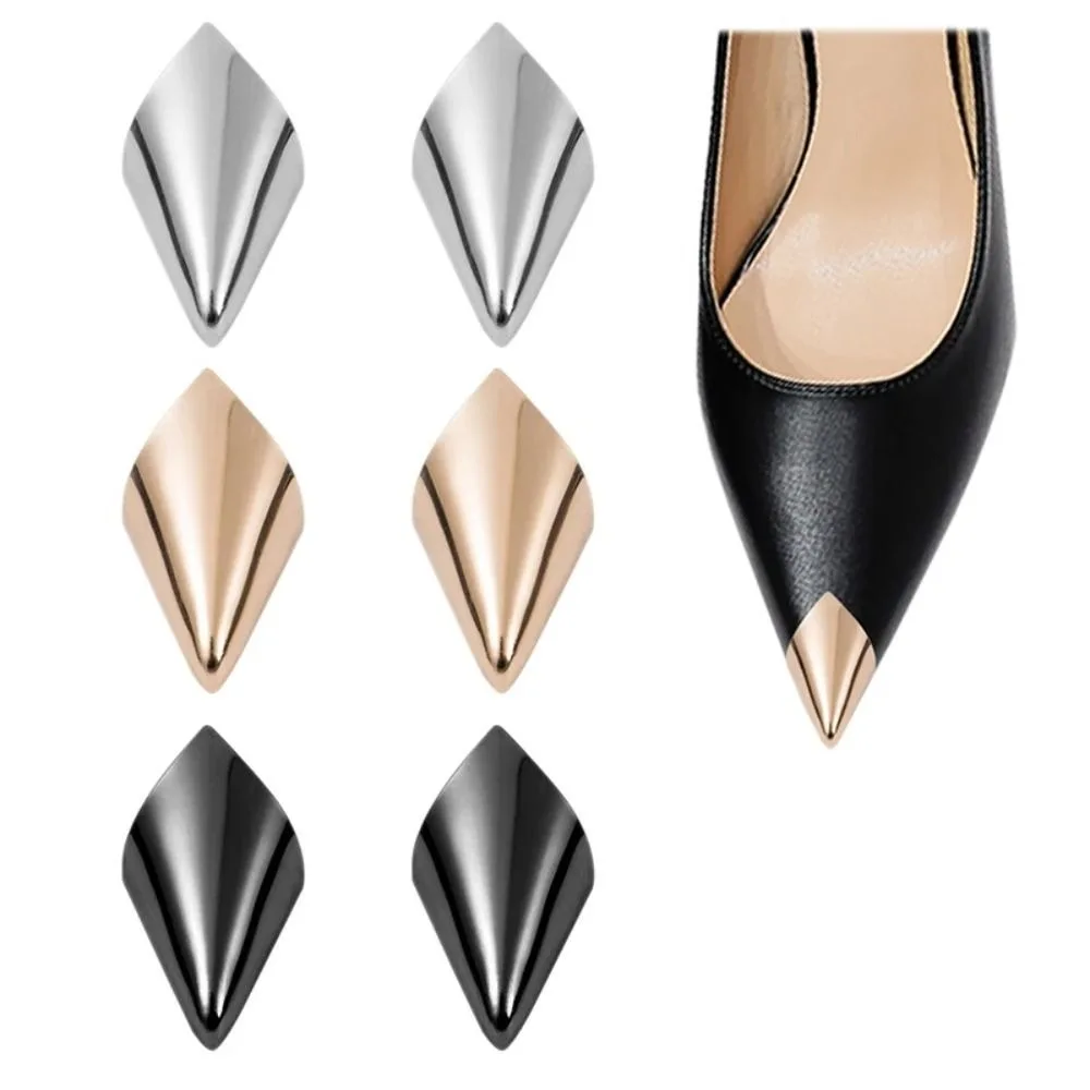 1 Pair Metal High Heels Tip Cap Women Shoe Pointed Protector Elegant Shoe Repair Accessories Anti Wear Shoe Clips for Ladies