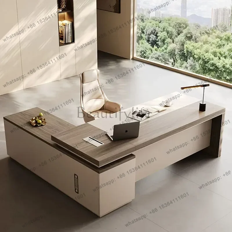 ld Nordic Study Office Desk Wooden Modern Computer Decoration Gaming   Reception Design Escrivaninha Trendy Furniture
