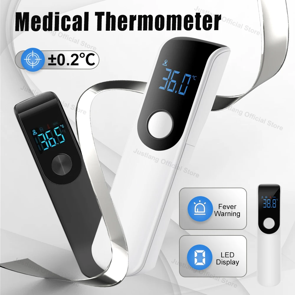 AiQUE Digitale contactloze thermometer Infraroodthermometer Voorhoofd Oor medische Termometro Lichaamskoorts Baby-/volwassenentemperatuur