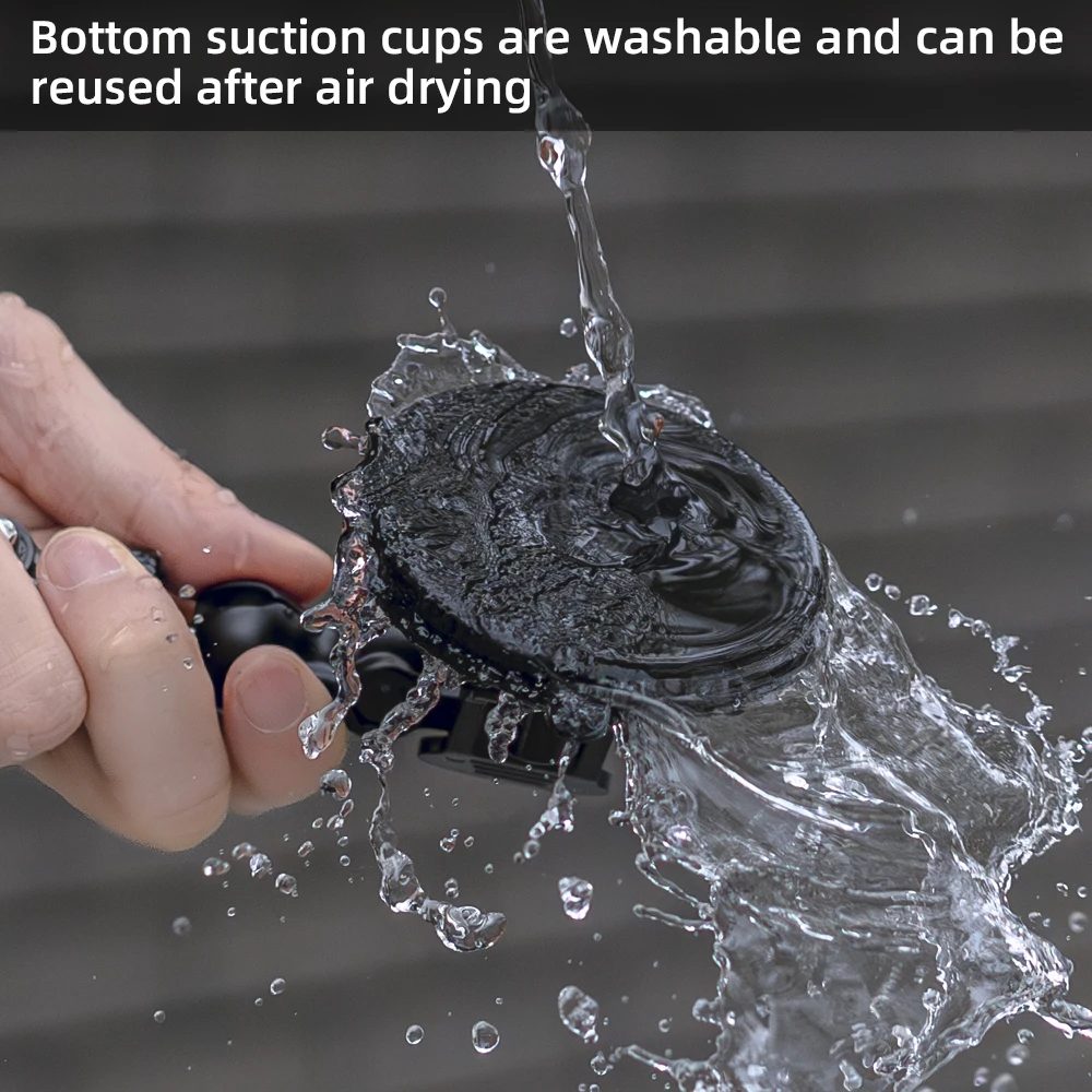 حامل كأس شفط بثلاثة جيوب، طقم حامل لوحة نافذة الزجاج الأمامي مع محول توسيع لـ DJI/GOPRO/Insta360 والمزيد من كاميرا الحركة