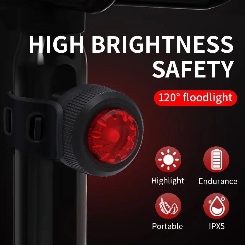 

Bicycle Taillight LED Cycling Warning Light USB Rechargeable Waterproof Bike Tail Light Lamp Safety Flashlight Bike Rear Lantern