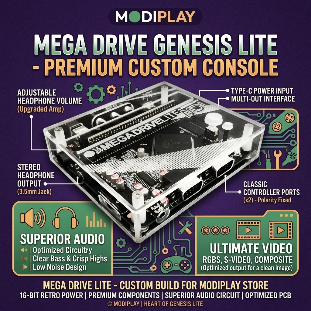 คอนโซล MD Lite แบบ 16 บิต สำหร - Gaming Console Genesis บทวิจารณ์และราคา