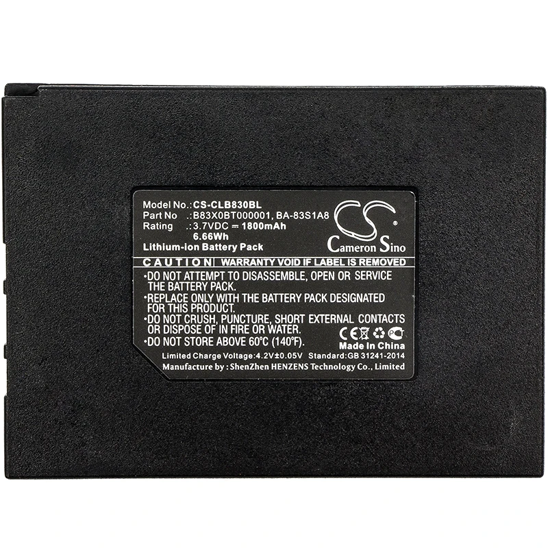 Battery For CipherLAB B8370BT000004 B837GA00131 B83X0BT000001 BA-83S1A8 KB1A371800L86 CipherLAB 8300 Datalogic SP5600