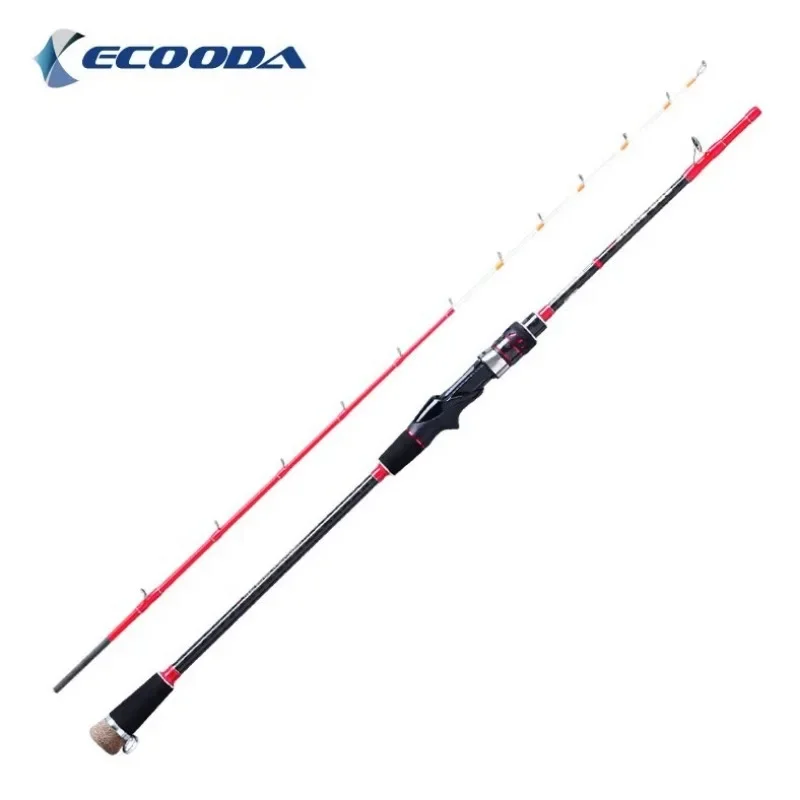 

ECOODA Sniper Ultralight Boat Fishing Rod 1.35m 1.65m 12-60# Solid Tip Spinning Casting Rod 2 Section Saltwater Boat Fishing Rod