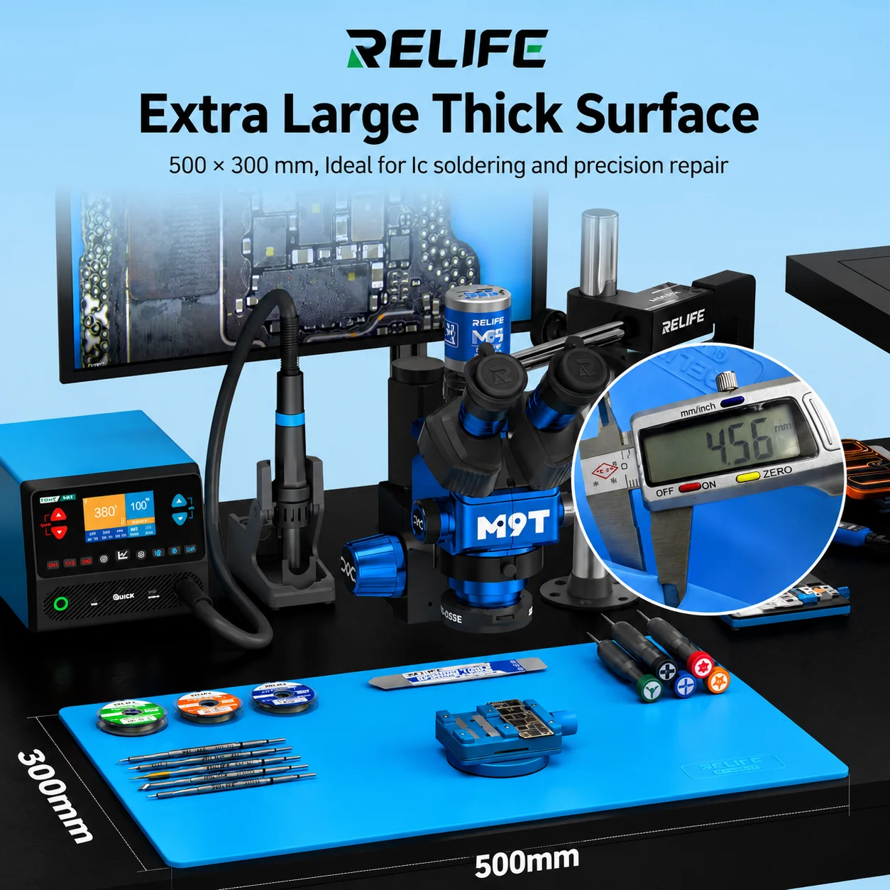 RELIFE RL-004DS حصيرة لحام سيل - مراجعة Electronics Repair Bench وسعره