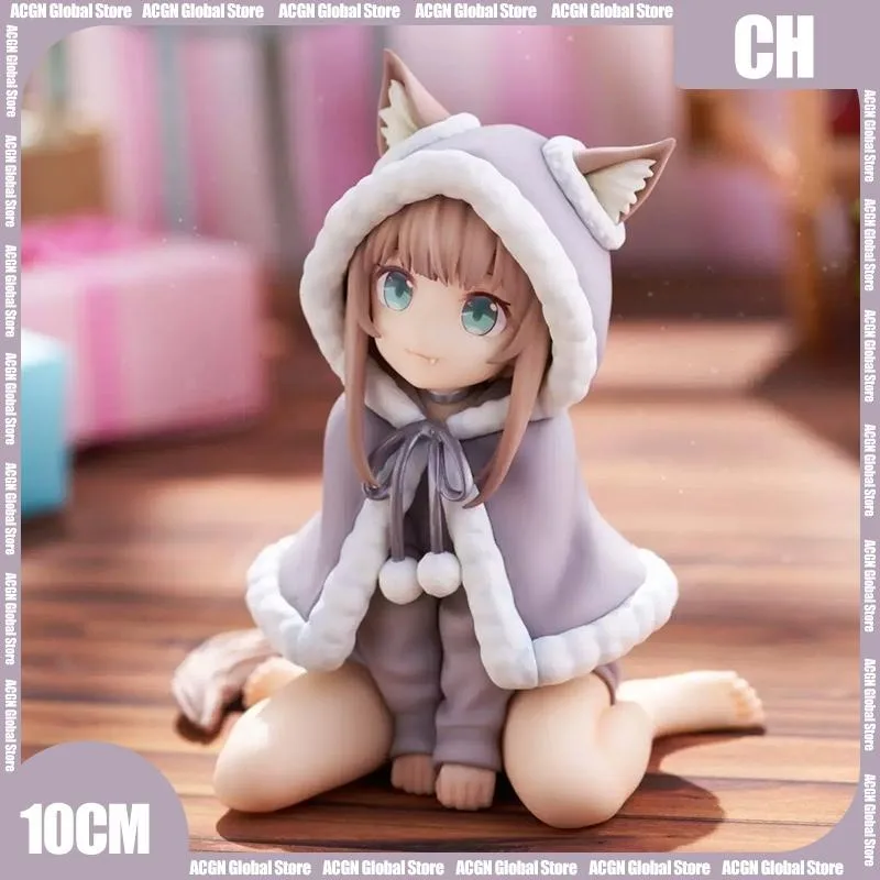 10CM Uchi No Neko Ga Onnanoko De Action Figures Kinako Girls Manga Anime Cute PVC Model Collections Dolls Decoration Toys Gifts