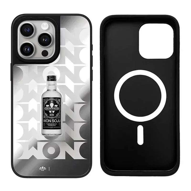 

Korean Fashion Bottle iPhone 11 12 13 14 15 Pro Max Case - Protective iPhone Case with MagSafe