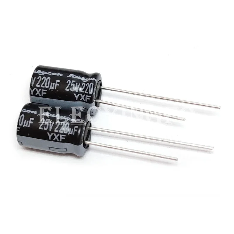 25V220UF YXF 8X11.5mm Original Rubycon 25YXF220M Aluminum Electrolytic Capacitor 220uF 25V Long Life Low Impedance