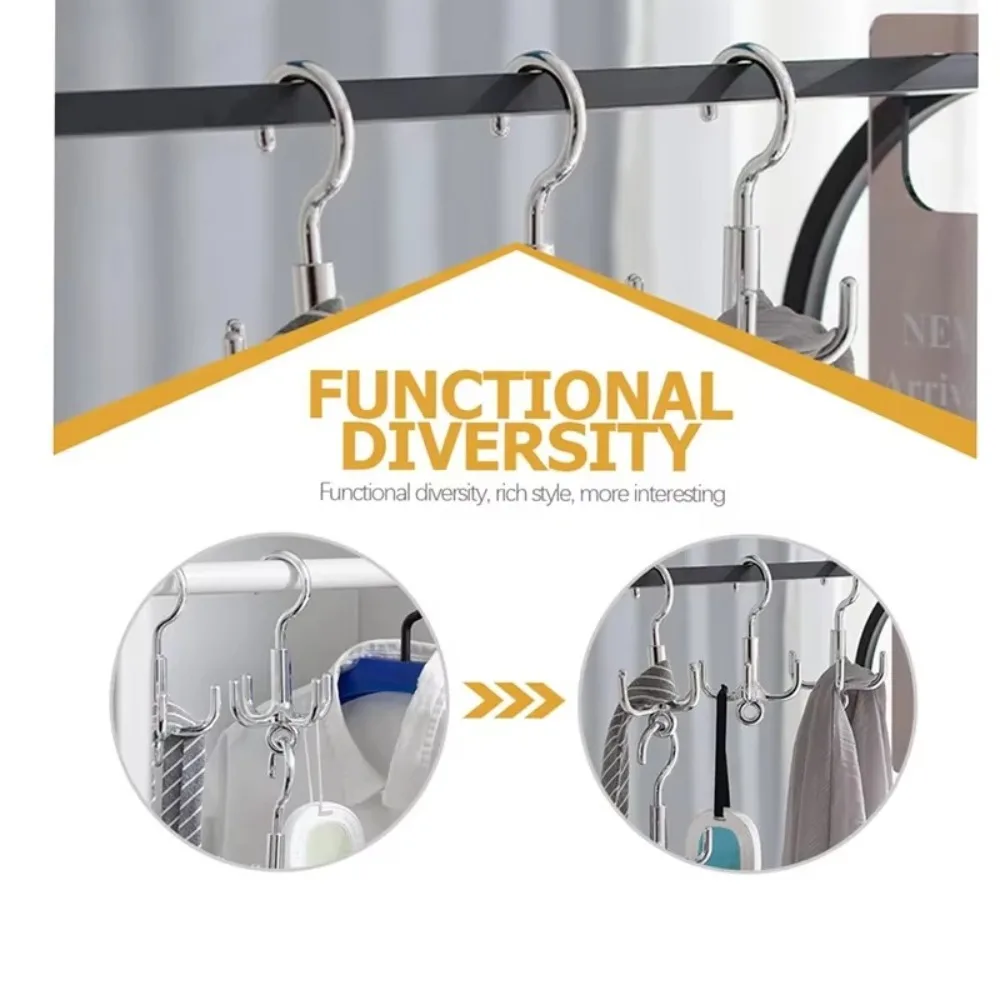 

Gifts Rotating 4-Claw Clothes Hook Multifunctional Space Saving Rotating Clothes Hooks Punch Free Coat Hanger