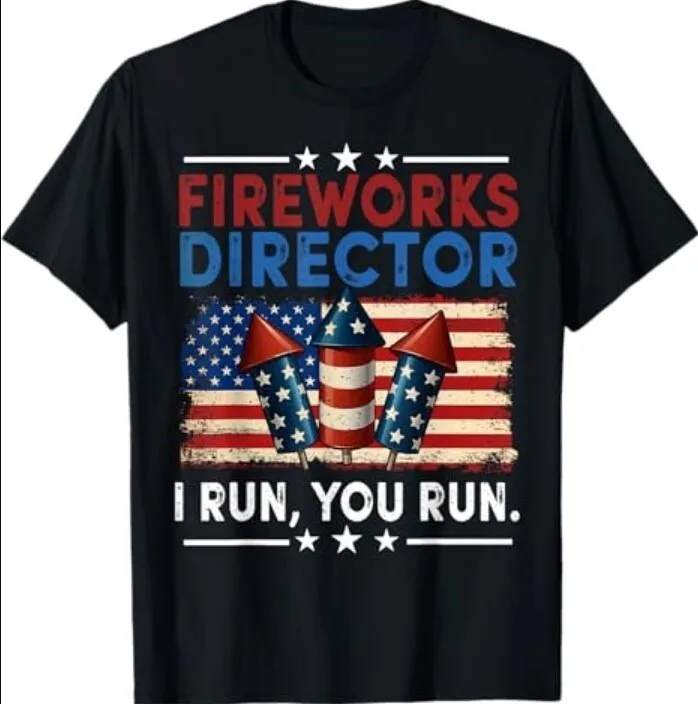 Fireworks Night 4th of July Celebration T-Shirt for Men & Boys