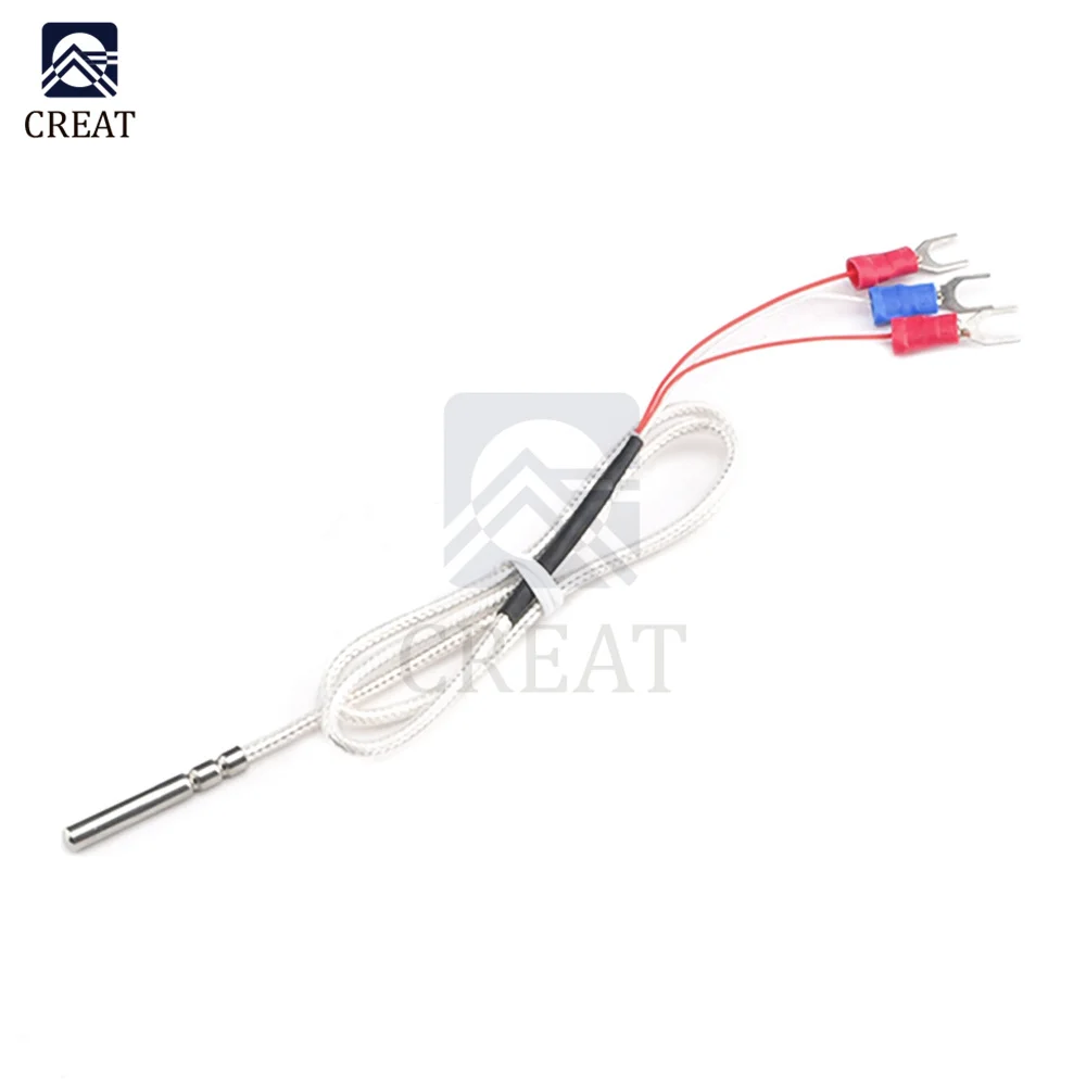 PT100 Platinum Resistance Temperature Sensor Temperature Probe Probe Type Shielded Braide Wire Thermocouple Temperature Sensor