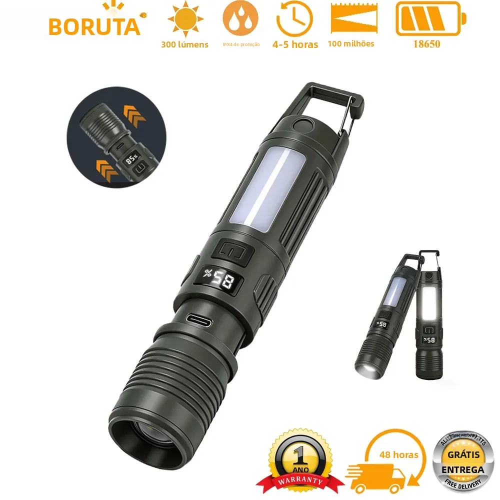 lanterna-portatil-led-cob-com-zoom-boruit-recarregavel-18650-com-gancho-e-display-digital-ideal-para-camping-e-caminhadas