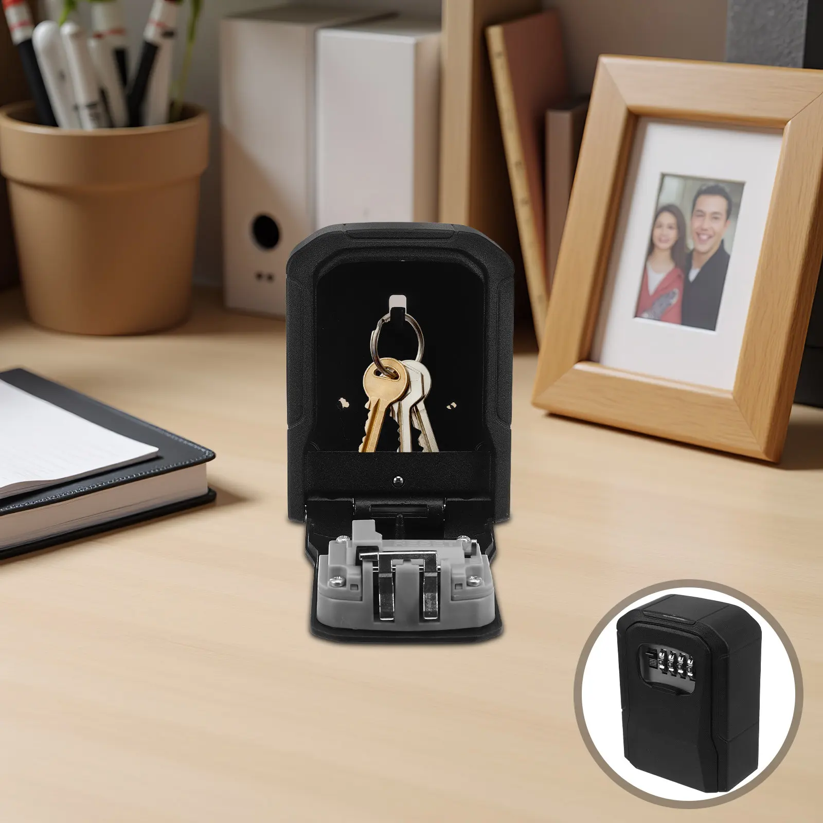 

Коробка для ключей из алюминиевого сплава с кодовым замком, уличный сейф для ключей, комбинированный замок, всепогодный, противоугонный органайзер для ключей для дома, офиса, аренды