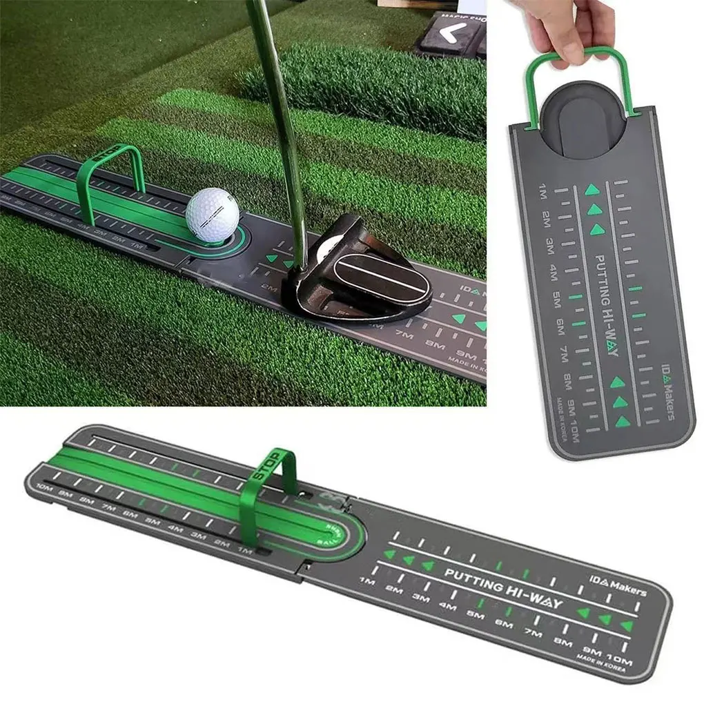 Green Durable Golf Putting Ball Pad Professional Training Aid For Precision Putting Effective