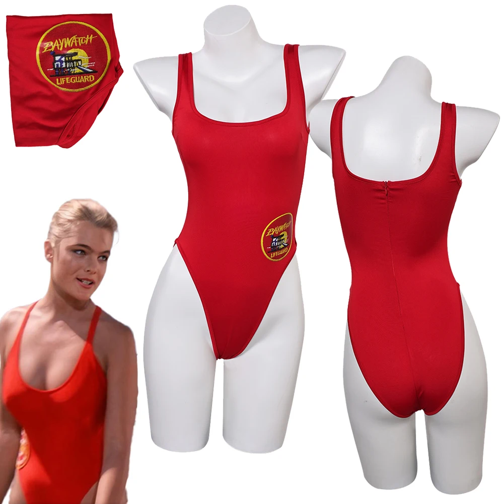 Movie Baywatch Cosplay C.J. Parker Baywatch Cosplay Costume Swimming Trunks Disguise For Men Adult Halloween Carnival Suit