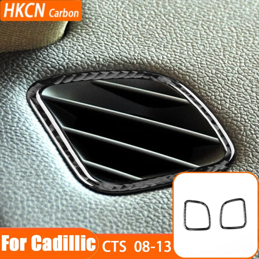 

For Cadillac CTS 2008—2013 Carbon Fiber Instrument Sides Air Vent Frame Car Accessories Interior Cover Trim Sticker Modification