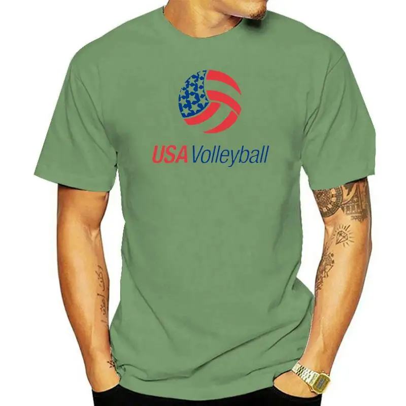 TEAM USA VOLLEYBALL TEE TShirt White Tshirt New T-Shirt Size S to 3XL