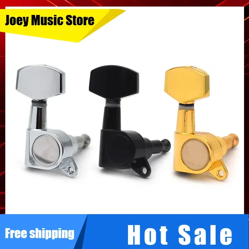 

Big Square Sealed Guitar Tuning Pegs Keys Tuners Machine Heads for Electric Guitar Black/Gold/Chrome