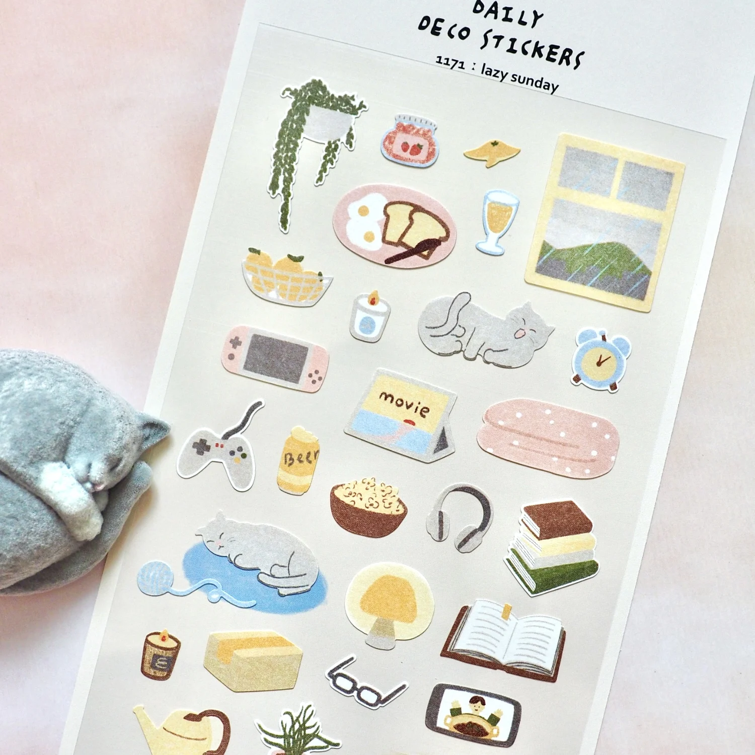 الكورية استيراد Suatelier كسول الأحد ملصقات سكرابوكينغ Diy بها بنفسك مجلة الألبان لطيف ديكور القرطاسية ملصق 1171