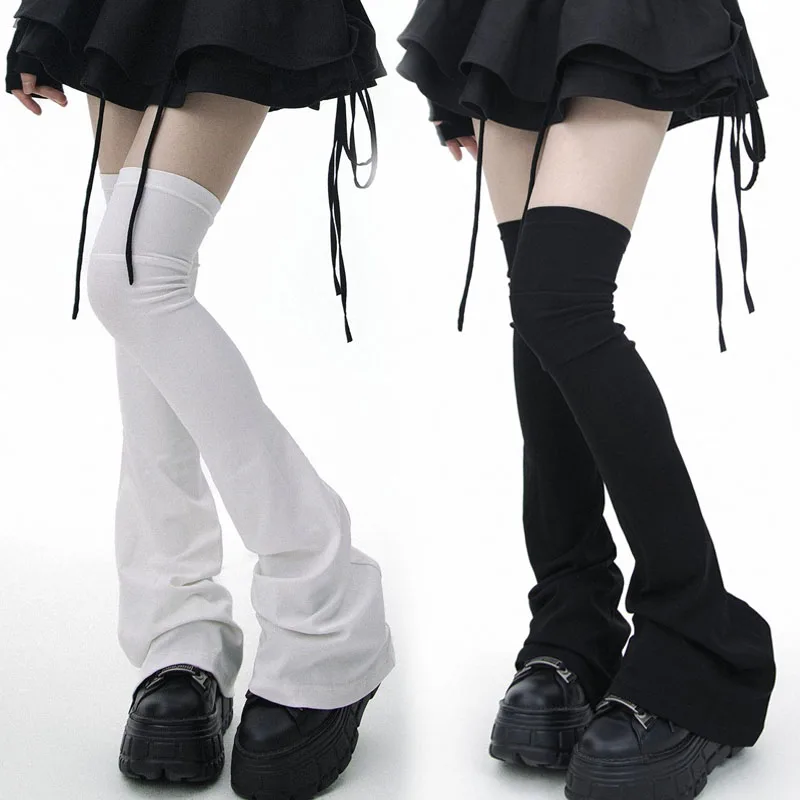 

Y2K Horn Shaped Thigh High Socks Slimming Cuffs Japanese Subcultural Spicy Girl Over Knee Leg Covers Sock for Women Leg Warmers
