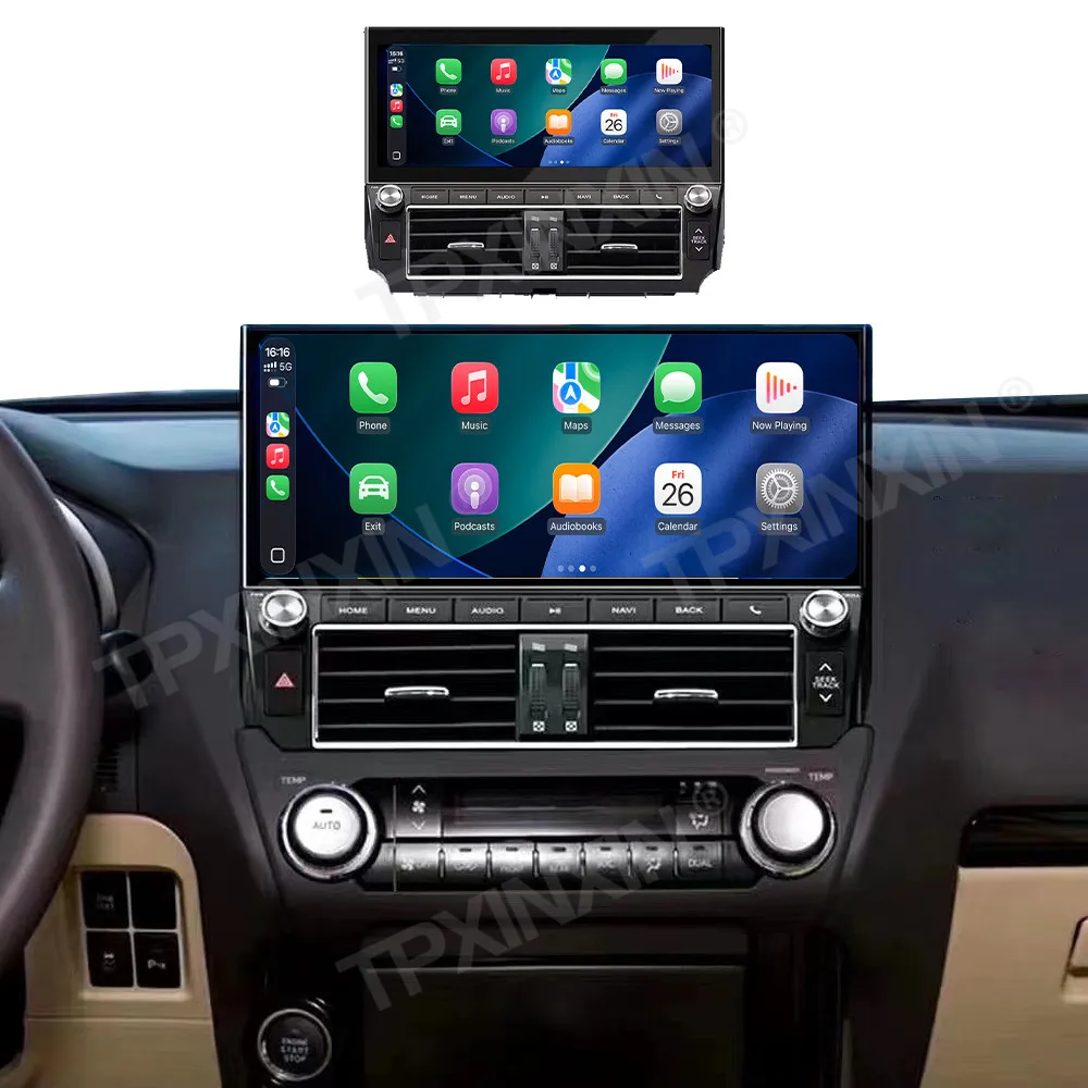 

Автомагнитола с 12,3-дюймовым 4K HD экраном для Toyota Prado 2014-2017, мультимедийный проигрыватель с CarPlay, GPS-навигацией, Android 13, головное устройство для авто