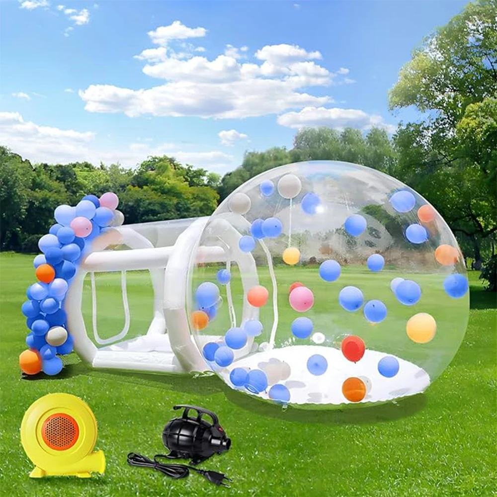 Tente à bulles gonflable en cristal Transparent, 3m, dôme avec Tunnel, pour le Camping en plein air, en location, livraison gratuite