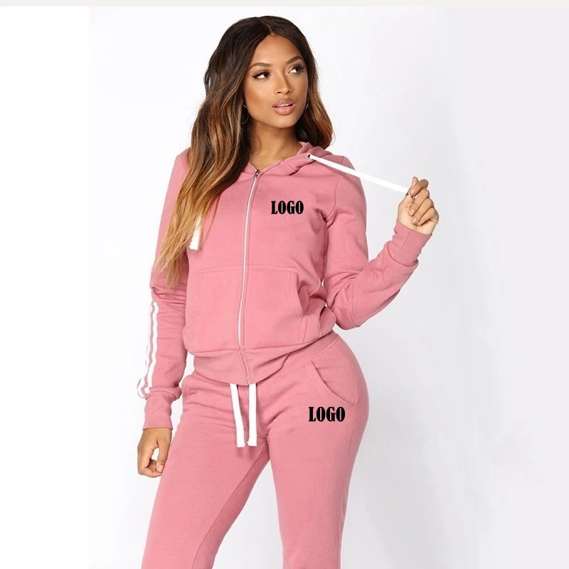 Fashion Women Track Suits Sports Wear Jogging Suits Ladies Hooded Tracksuit Set Clothes Hoodies+Sweatpants Sweat Suits