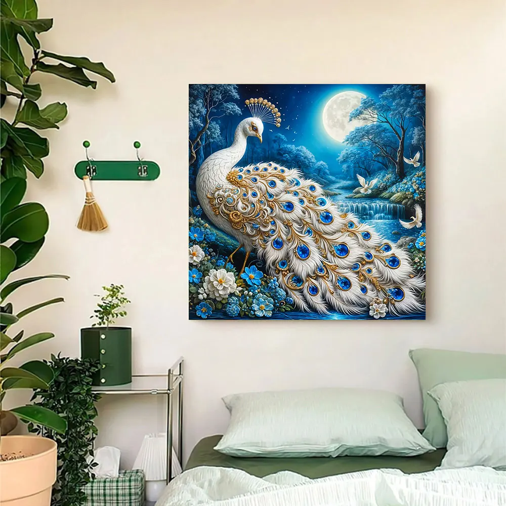 Huacan Peacock Diamond Painting Kits 5D DIY Embroidery Sale Animal Picture Of Rhinestones Decoration For Home
