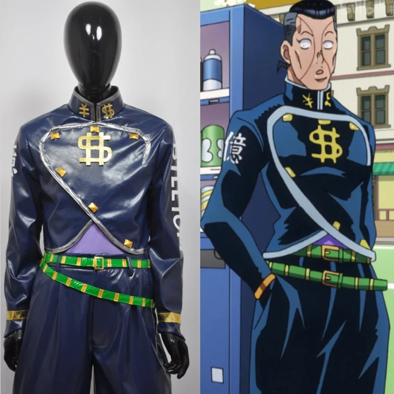 Anime JoJo's Bizarre Adventure Part 4 Nijimura Okuyasu Cosplay Costumes With Coat Top And Pants For Man And Women Girls