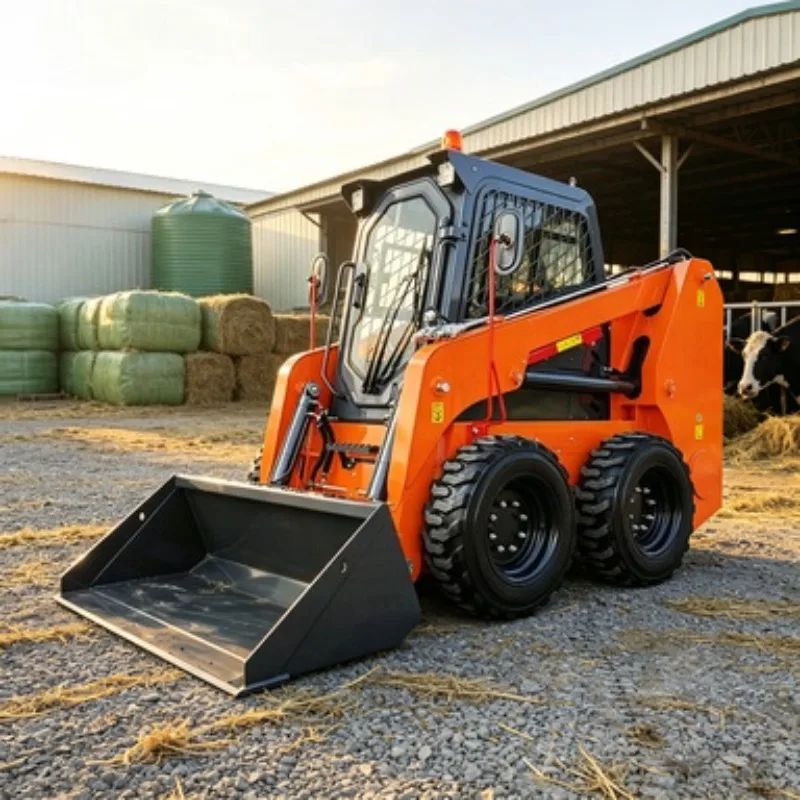 High Quality Skid Steer Loader Crawler Type Mini Loader Compact Skid Steer 23HP EPA Certified