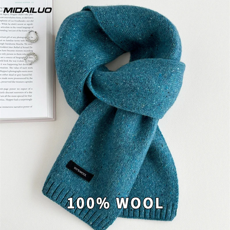 

Ladies' 100% Wool Winter Scarf Windproof Warm Korean Fashion Elegant Neck Accessory for Cold Weather