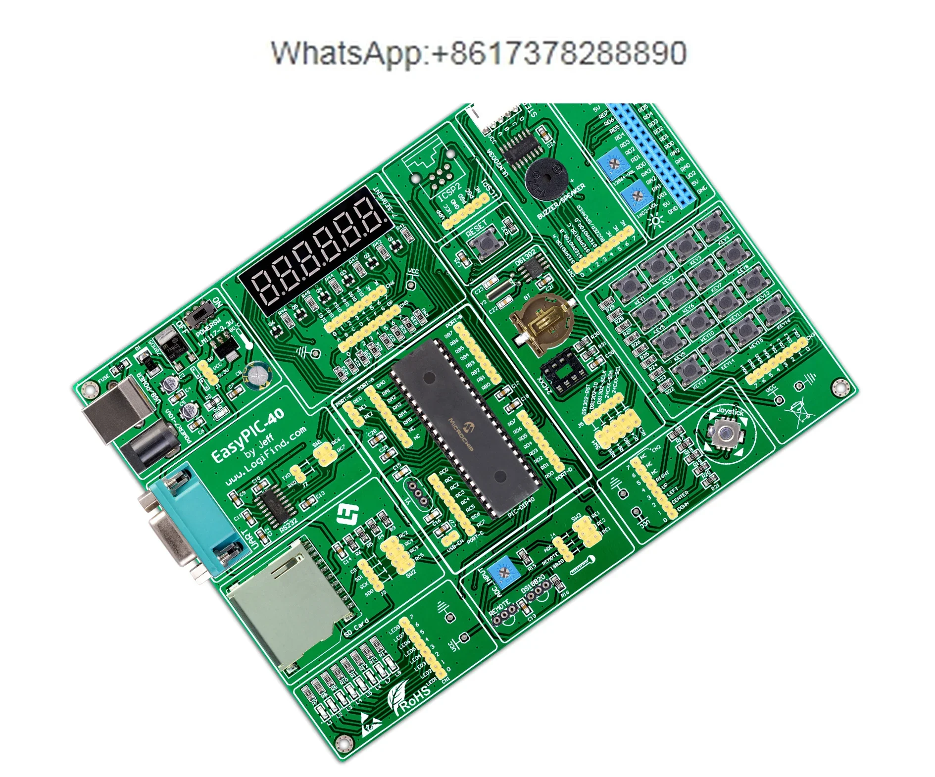 PIC MCU Learning and Development Board Easypic-40 with Pic18f4550 Chip Routines