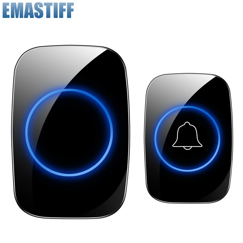 Emastiff 433Mhz Draadloze Deurbel Waterdicht Smart Home Deurbel Chime Kit Led Flash Security Alarm Welkom Huis Melodieën