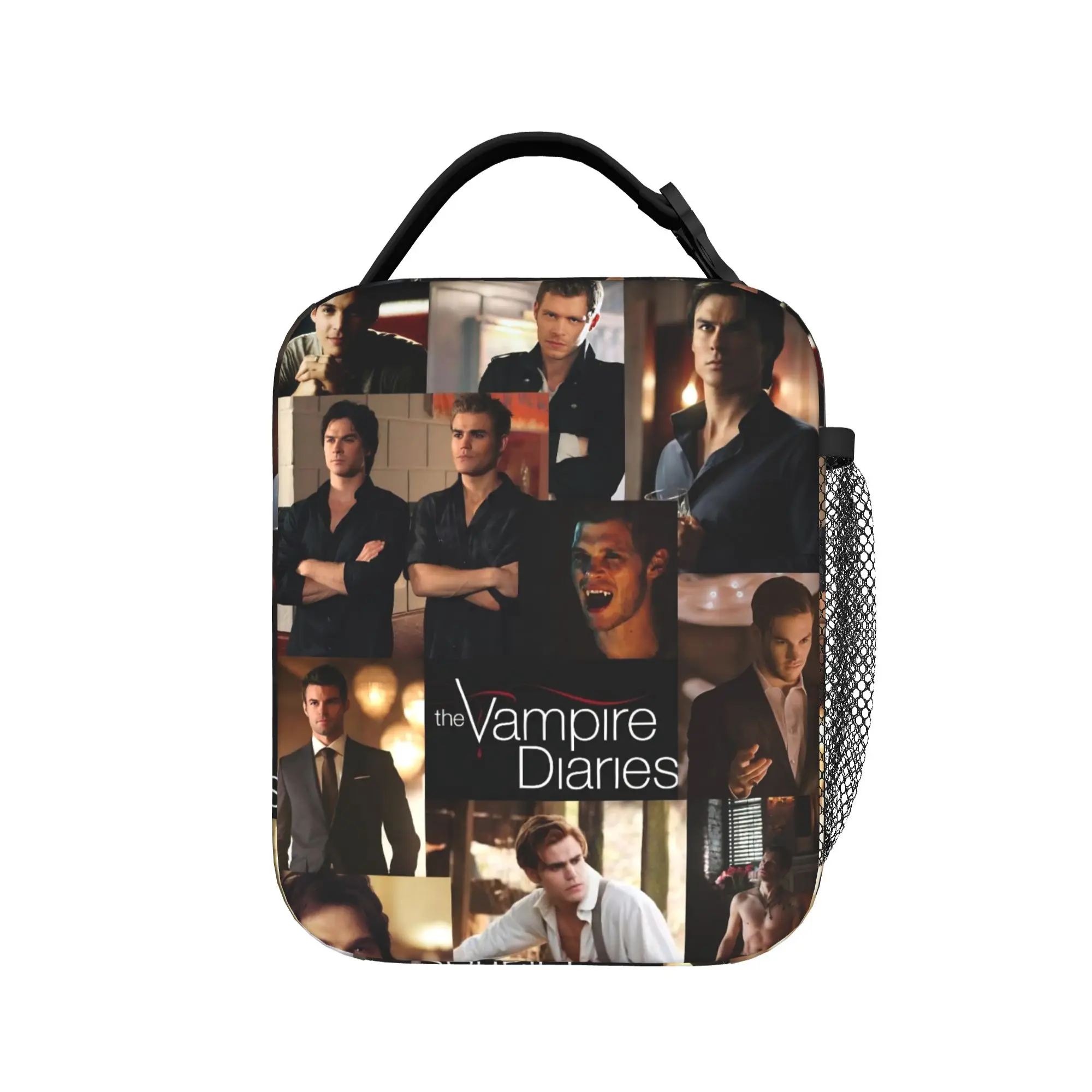 The Vampire Diaries Resuable Movie Lunch Bag Aesthetic School Lunch Box Graphic Design Portable Insulated Tote Food Bags