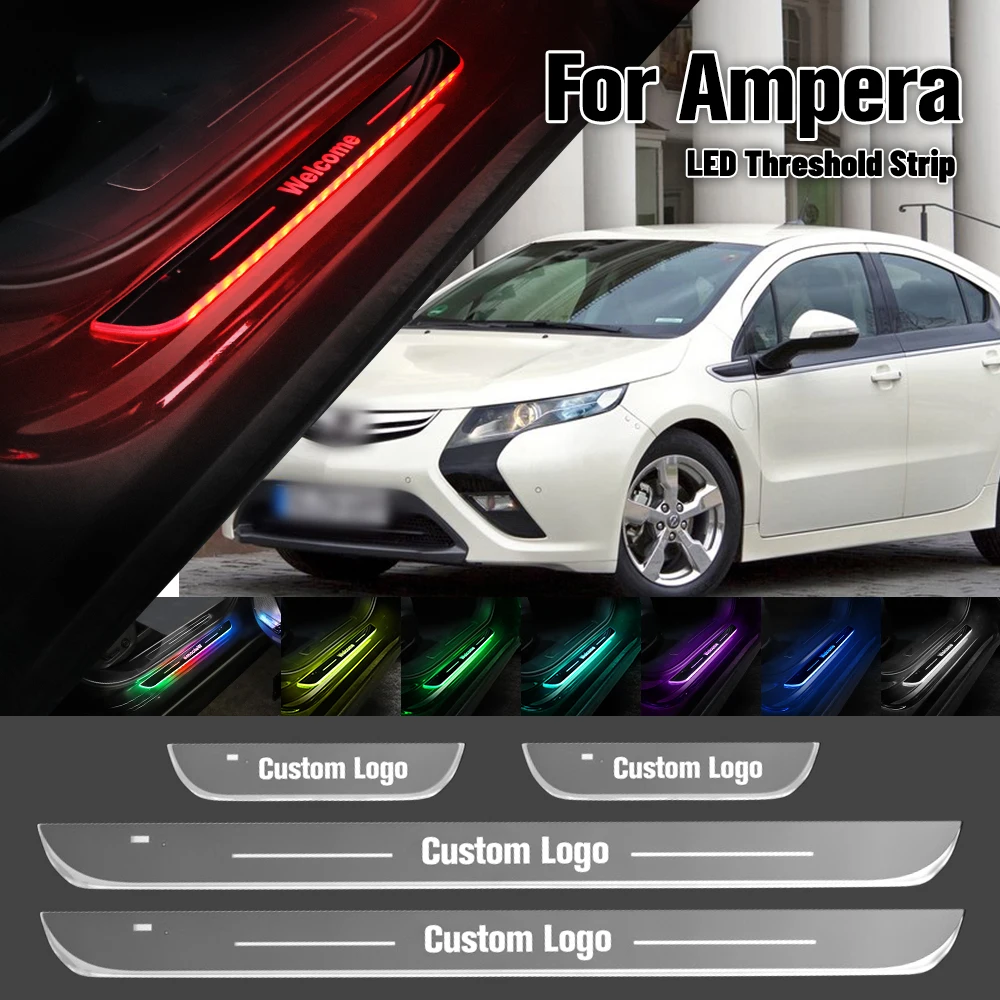 For Opel Ampera 2011-2023 Car Door Sill Light Customized Logo LED 2014 2016 2019 2020 Welcome Threshold Pedal Lamp Accessories