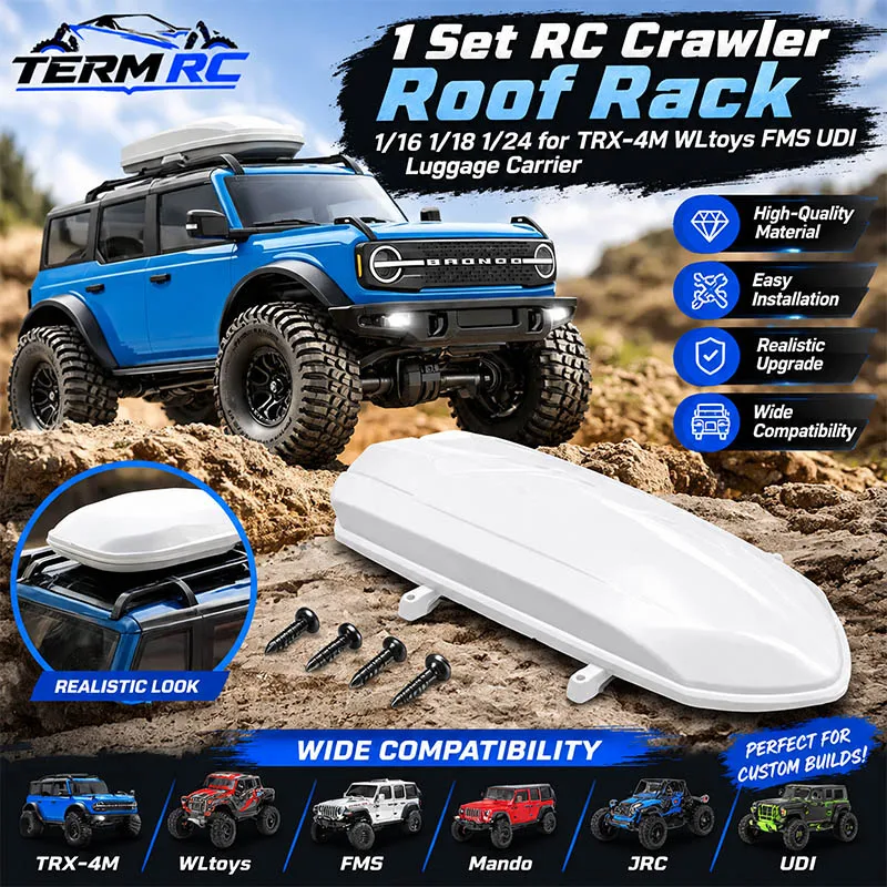 1 Set RC Crawler Roof Rack 1/16 1/18 1/24 for TRX-4M WLtoys FMS UDI Luggage Carrier