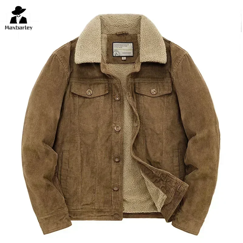 Jaquetas de algodão masculinas acolchoadas quentes soltas parka casaco de veludo jaqueta curta homem sólido zip blusão inverno jaqueta de lã masculina