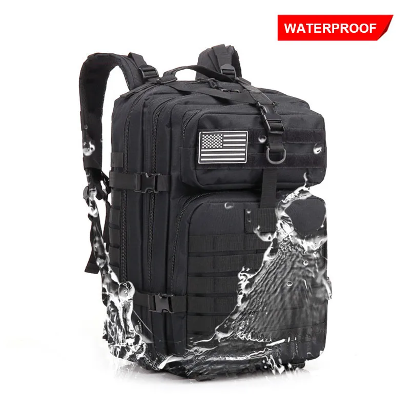 30L/50L Tactical Backpacks Men Sports Hiking Camping Rucksack Man Bag with Flag Patch Gym Crossfit Backpack 900D Nylon