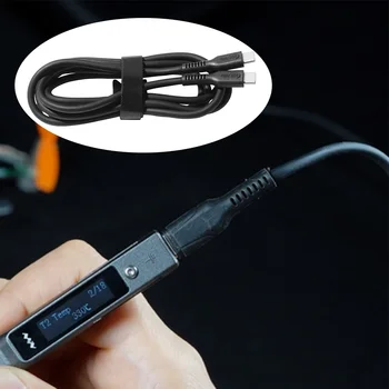 Elektrikli Havya PD3.0 100W 5A Hızlı Şarj Isıya Dayanıklı Tip-C Kablo E-MAKER Çipli Bakır Çekirdek Kaynak Aracı