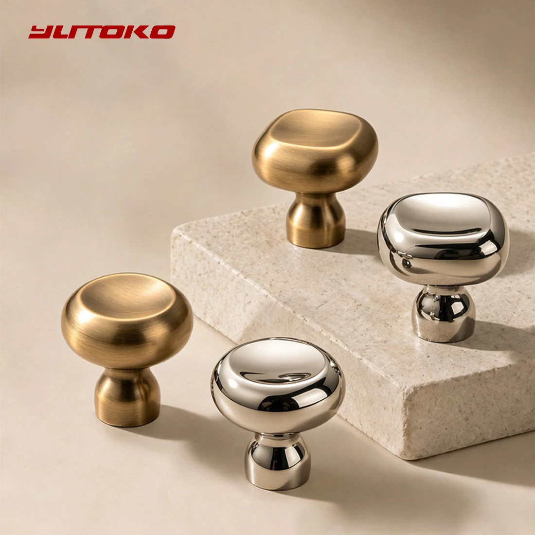 

YUTOKO French Style Brass Cabinet Drawer Handles Modern And Minimalist American Surface Decoration Handle Knob and Handle