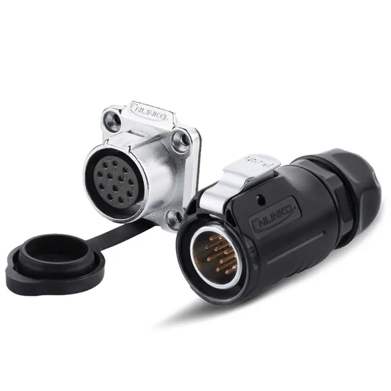 5asd 1pc weibliche Stecker männlicher Sockelinversion wasserdichtes Stecker 2/5/7/9-Pin-Stecker LP20