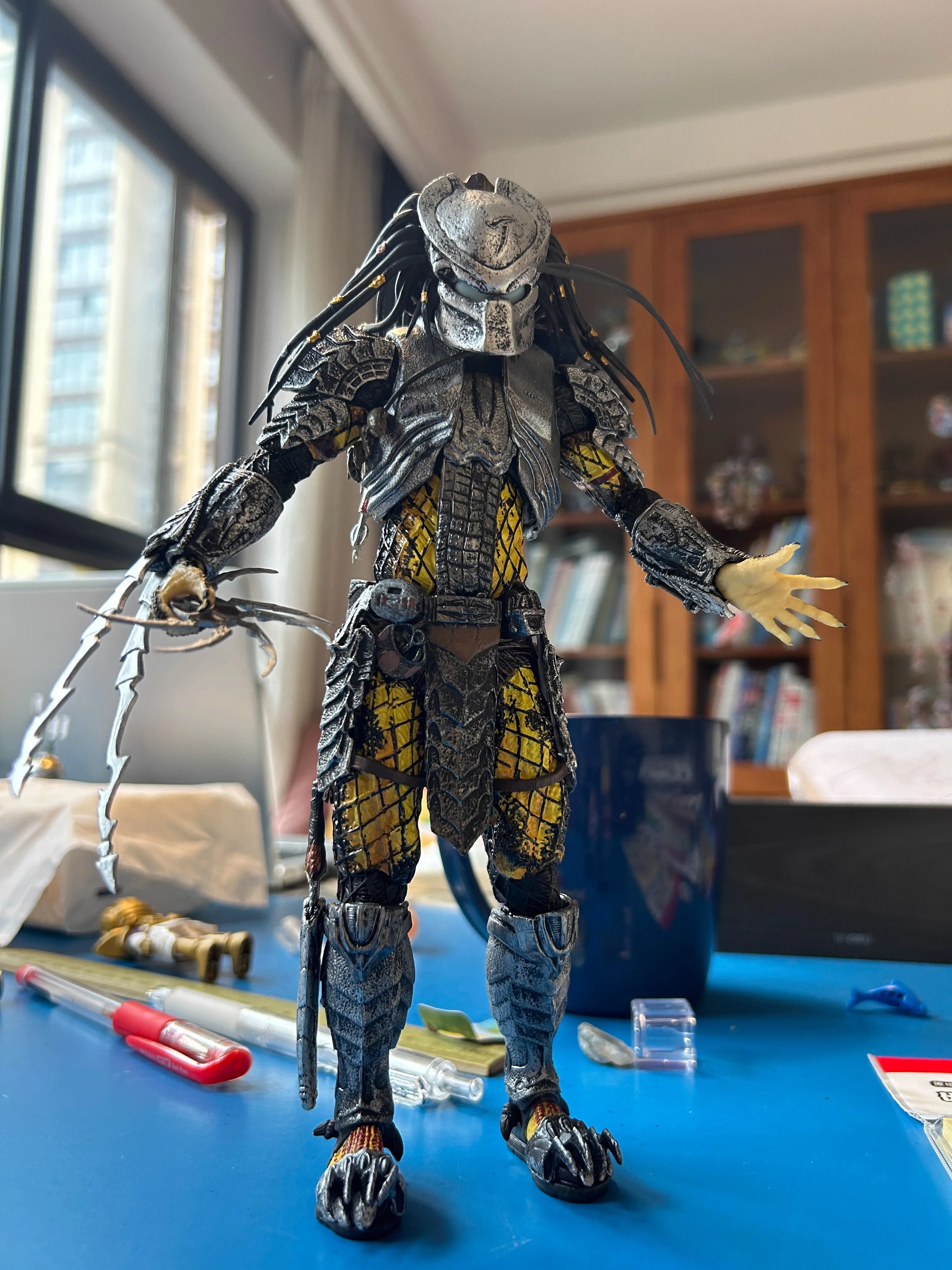 Neca Avp Alien Vs. Predator Action Figure Celticpredator Scar Anime Figure Scar Predator Figure Gk Statue Aliens Toy Gifts