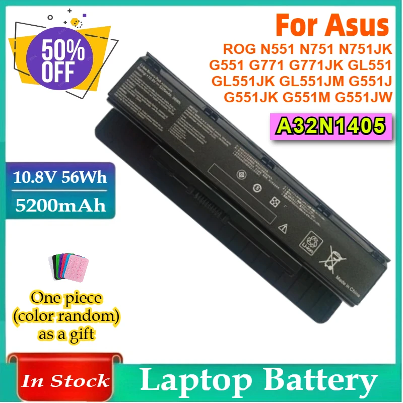 

10.8V A32N1405 Laptop Battery for ASUS ROG N551 N751 N751JK G551 G771 G771JK GL551 GL551JK GL551JM G551J G551JK G551M G551JW