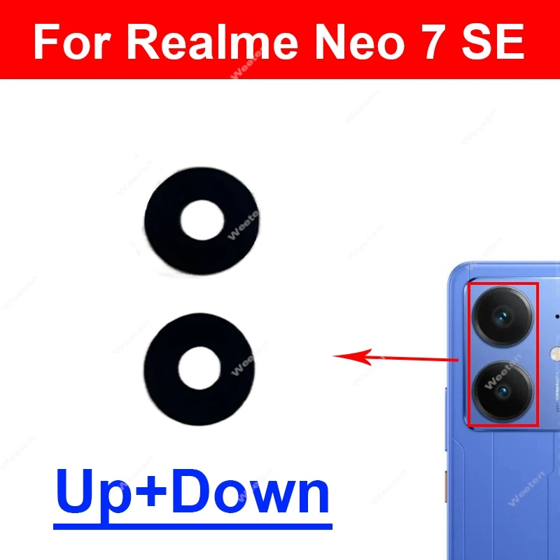 

Стекло объектива задней камеры для Realme Neo 7 Neo7 SE Neo 7 SE Стекло объектива задней камеры с наклейкой Запчасти для ремонта
