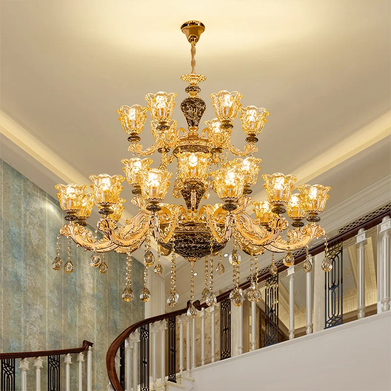 

Nordic Crystal LED Pendant Light Living Dining Room Coffee Tables Staircase Chandelier Home Decor Hanging Light Fixture